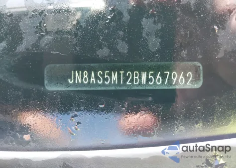 2011 Nissan Rogue Sv z USA, uszkodzony, nr VIN JN8AS5MT2BW567962